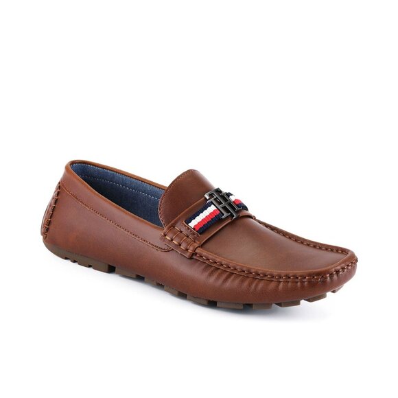 Tommy Hilfiger Atino Medium Brown 210 Slip On Driving Loafer Mens 11 Square Toe - Picture 1 of 6